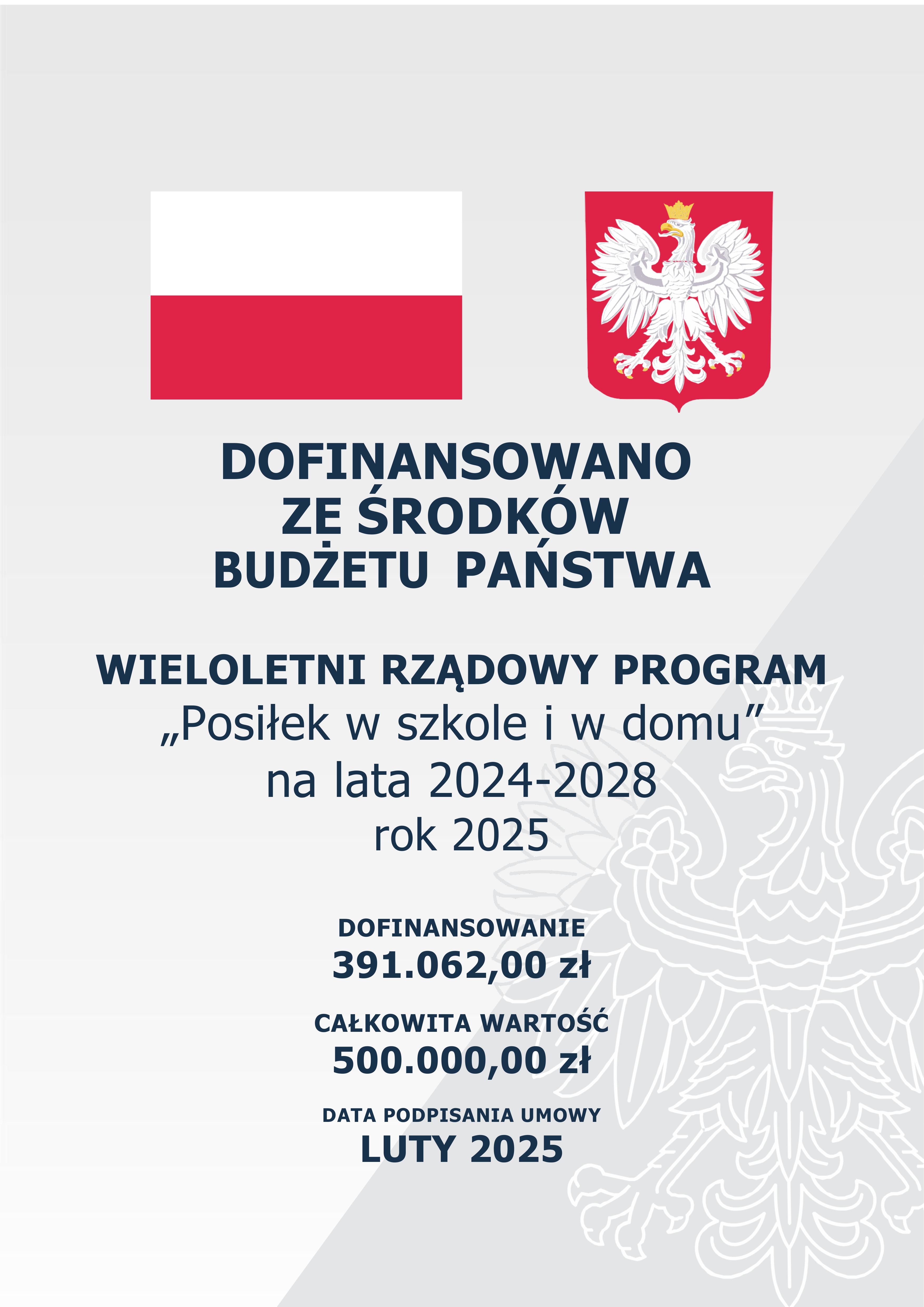 Ilustracja do informacji: WIELOLETNI RZĄDOWY PROGRAM „Posiłek w szkole i w domu” na lata 2024-2028 rok 2025