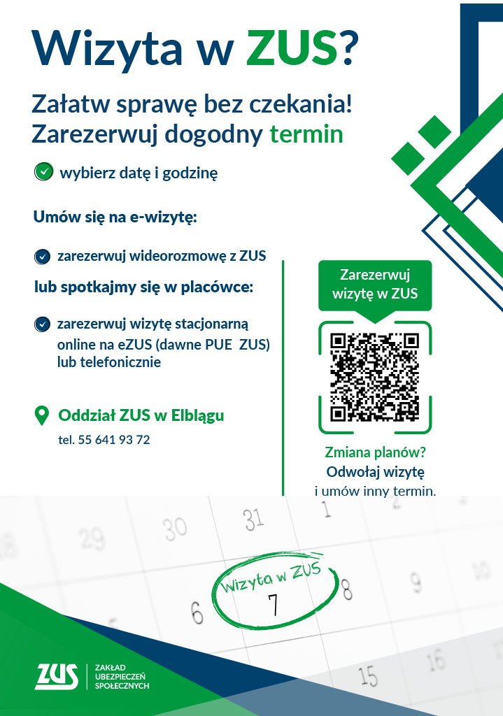 Ilustracja do informacji: Rezerwuj wizyty w Zakładzie Ubezpieczeń Społecznych i wygodnie załatwiaj swoje sprawy 
