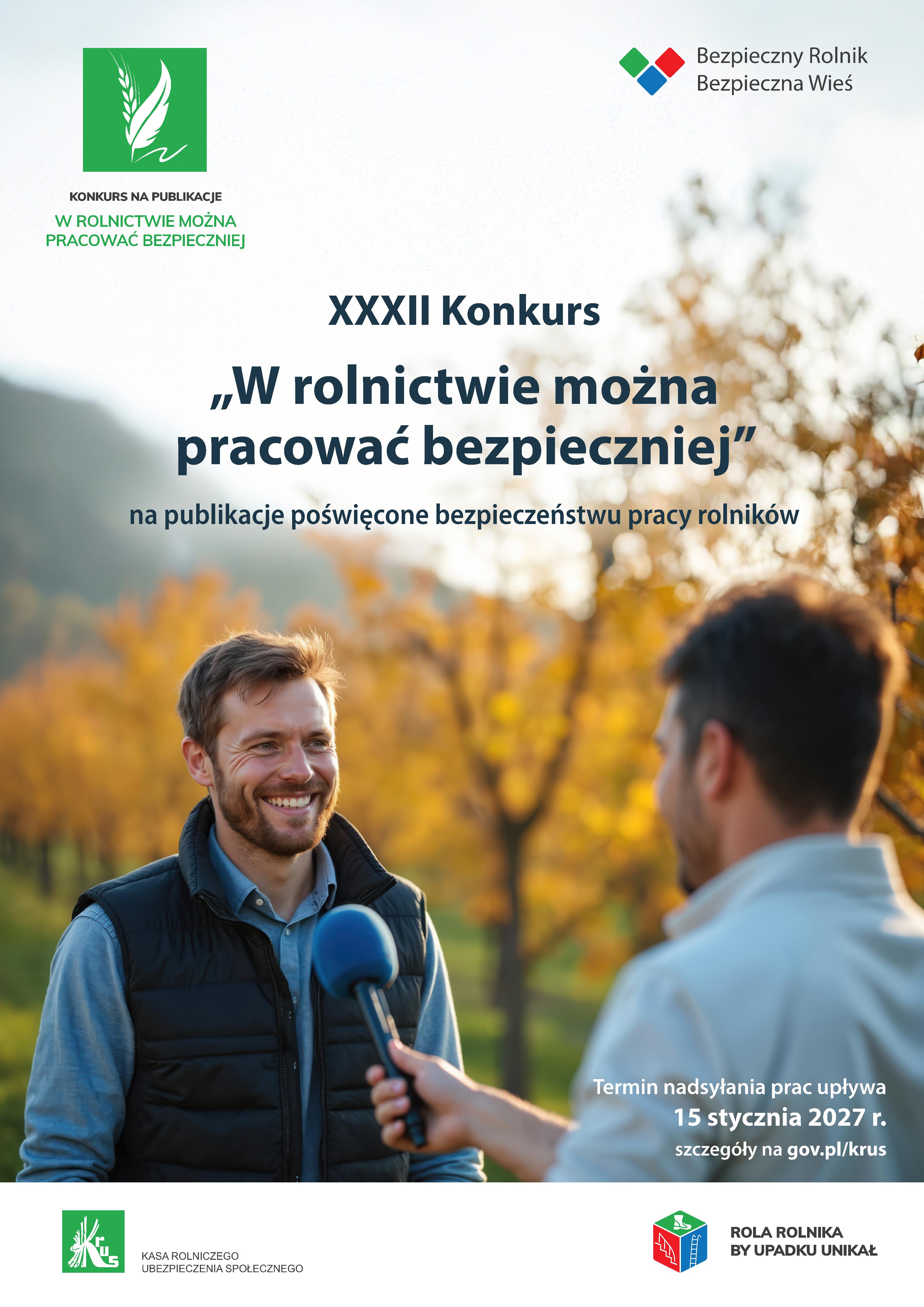 Ilustracja do informacji: XXXII edycja Konkursu W rolnictwie można pracować bezpieczniej 